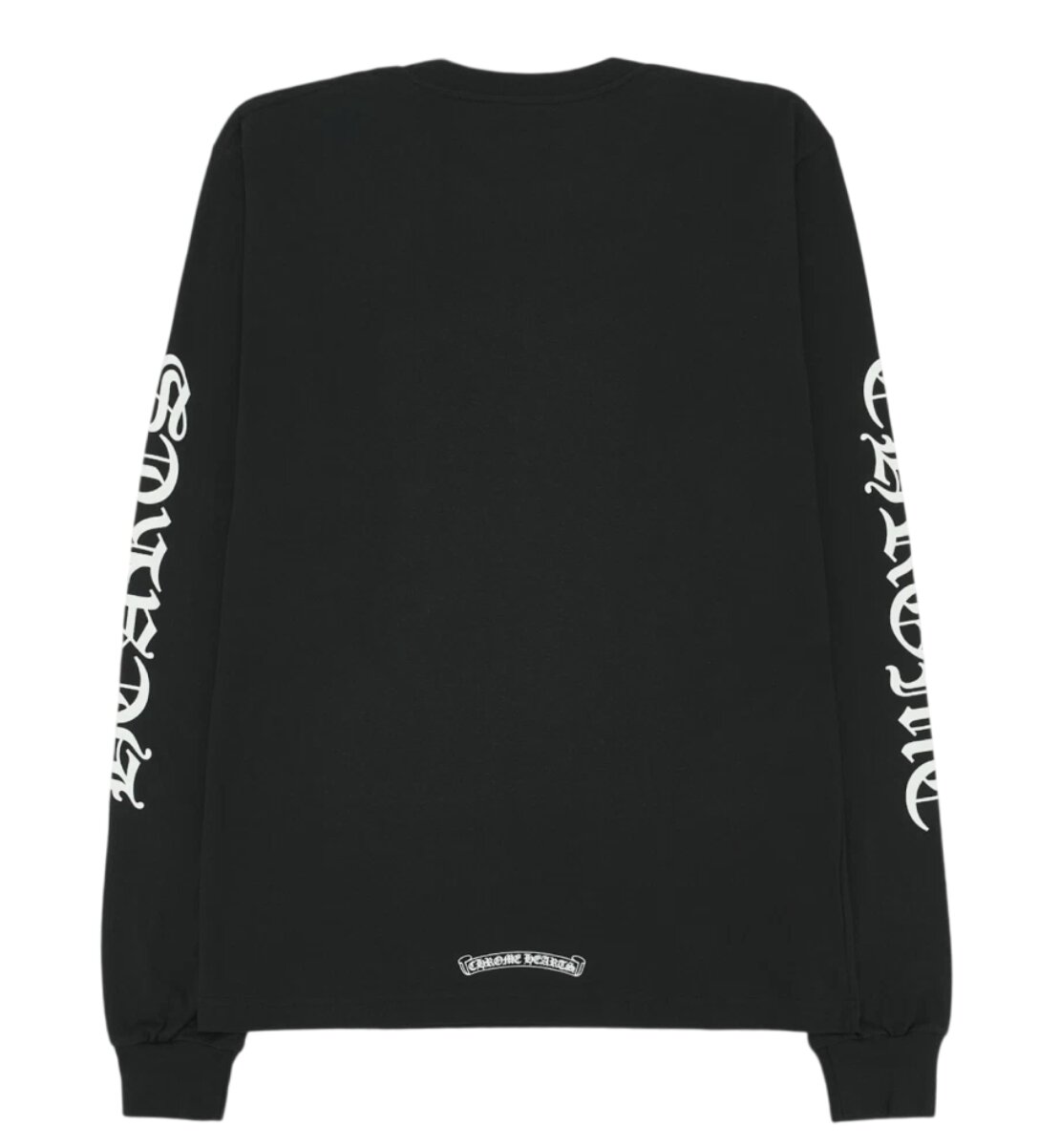 Chrome Hearts Neck Script Logo Pocket Long Sleeve T-Shirt Black White