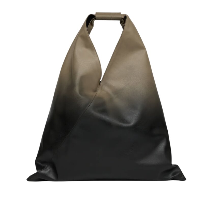 Japanese top-handle shoulder bag - BLACK BROWN