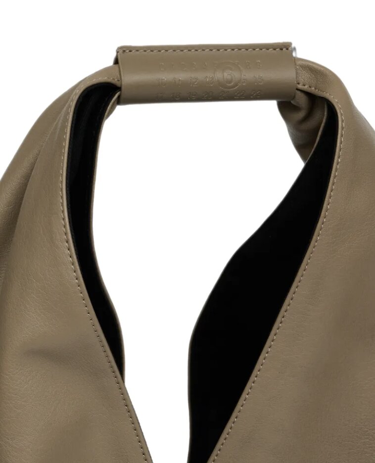 Japanese top-handle shoulder bag - BLACK BROWN