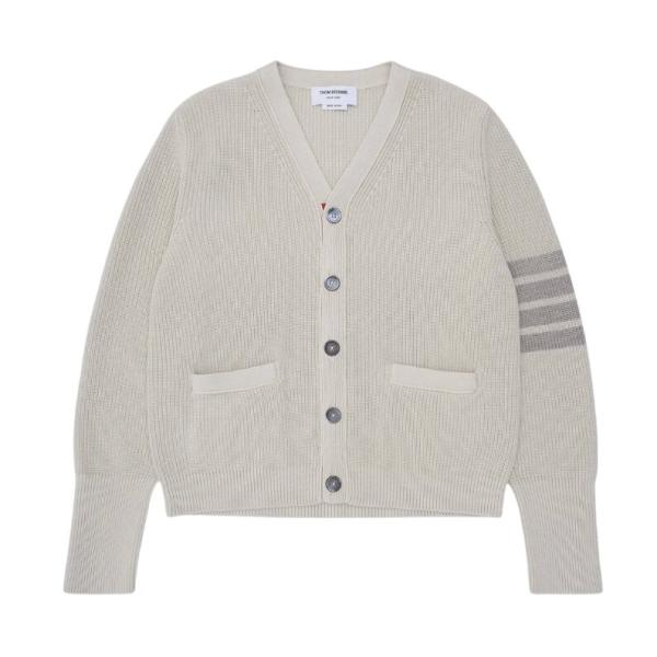 Garment Dyed Cotton 4-Bar Cardigan