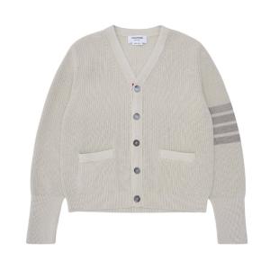 Garment Dyed Cotton 4-Bar Cardigan