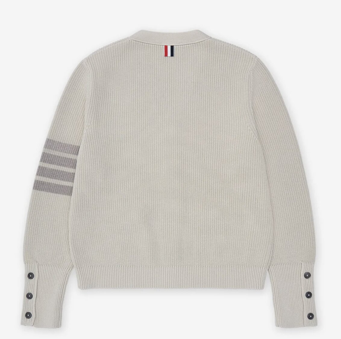 Garment Dyed Cotton 4-Bar Cardigan