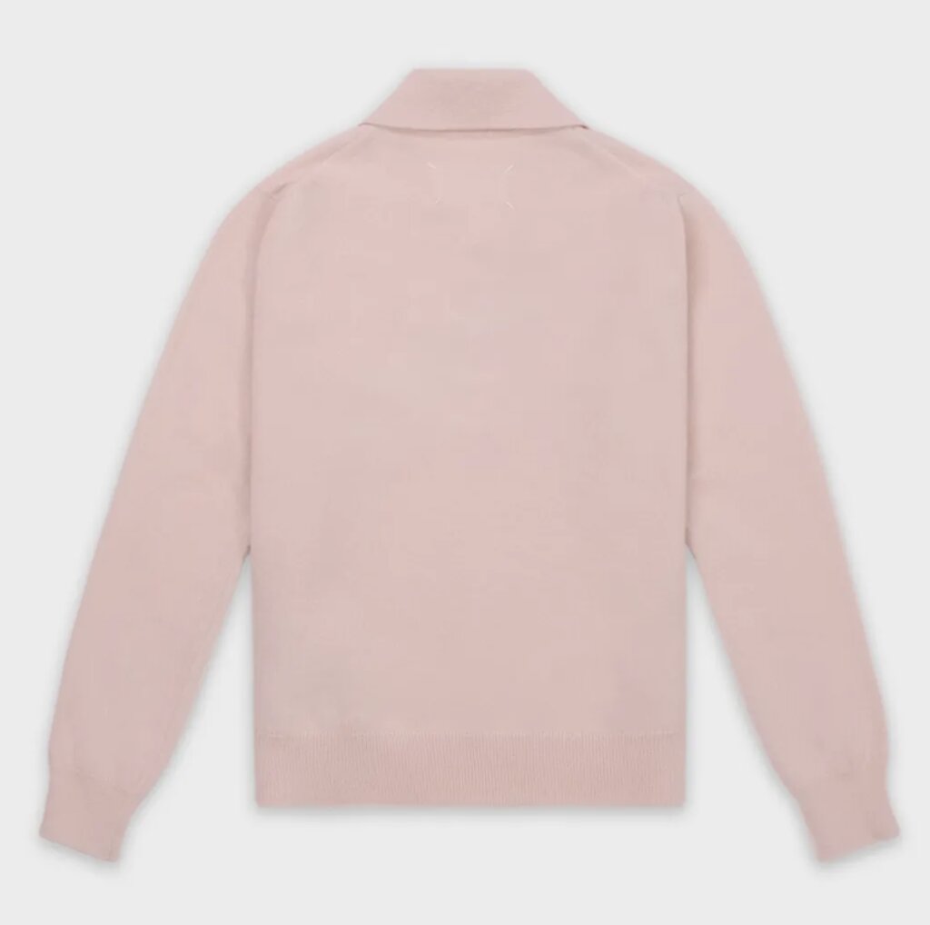(W) Maison Margiela Polo Knit Top Pale Pink