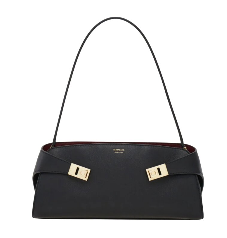 Hug East-West shoulder bag - BLACK