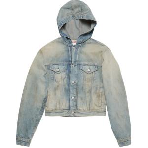 Acne Studios Dirty Wash Hooded Denim Jacket