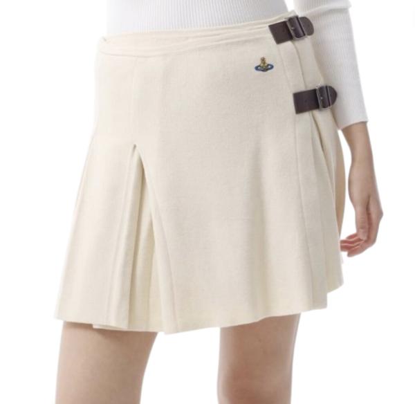 Vivienne Westwood Cashmere pleated mini skirt  1802001B Y001V A408