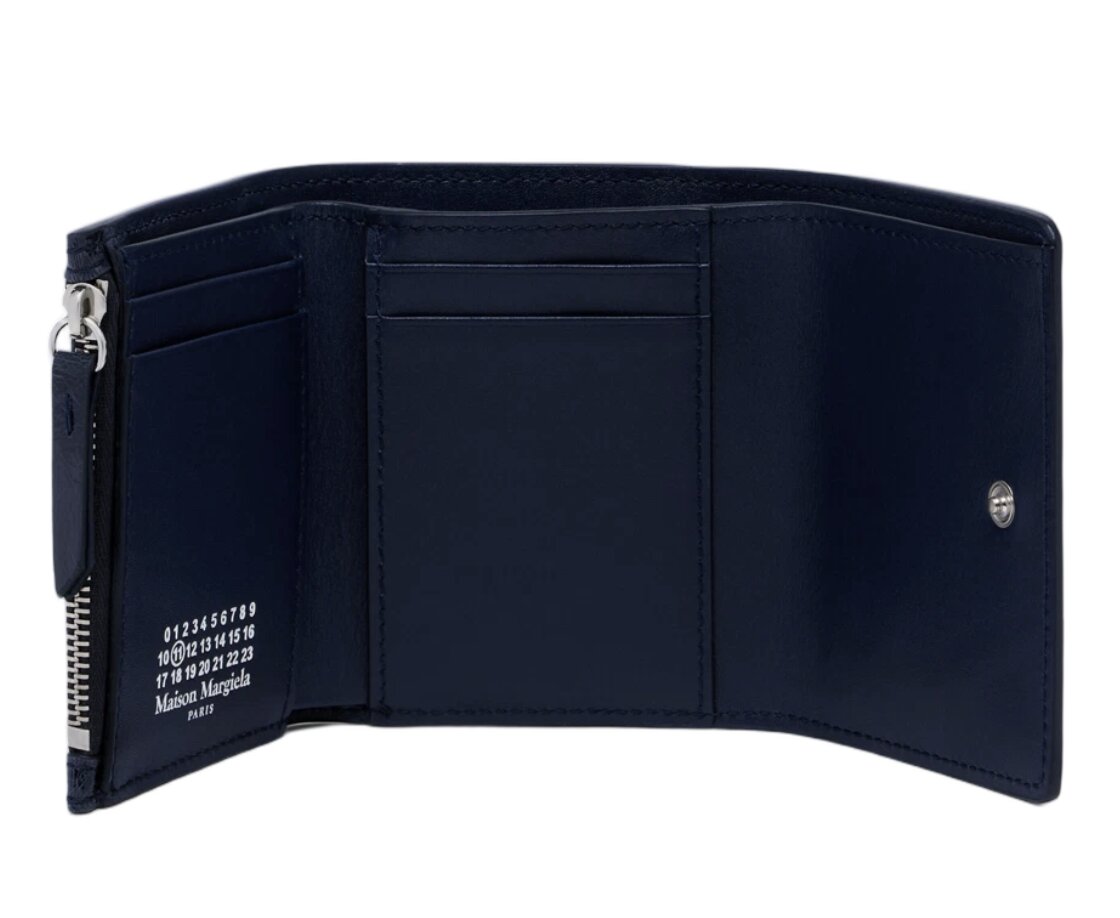 Maison Margiela Four Stitches Wallet Navy Blue
