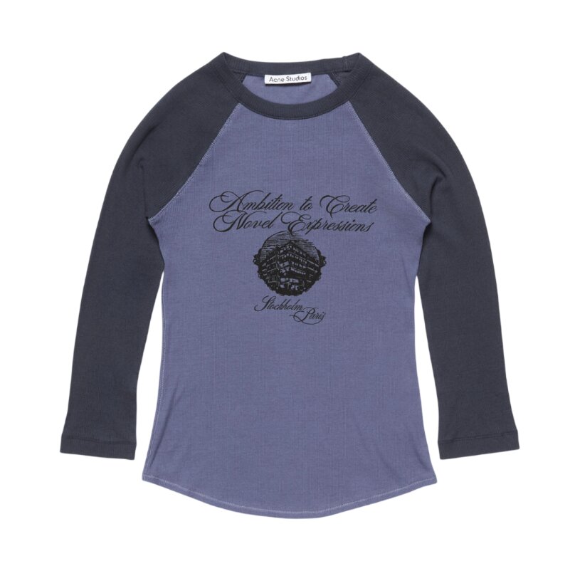 Jersey t-shirt with logo - Denim Blue