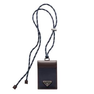 Prada Speedrock Re-Nylon and leather card holder with strap