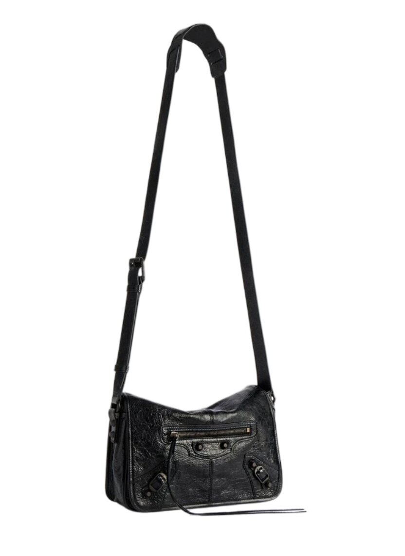 Balenciaga Le City Flap Messenger Bag Small Black