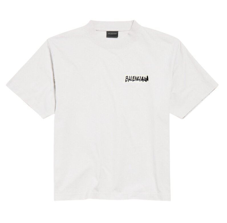 Masking Tape Medium Fit T-shirt in Dirty White