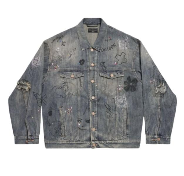 Balenciaga Embellished denim jacket