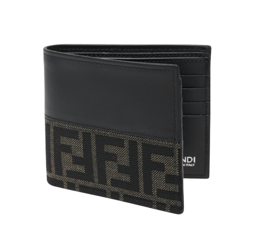 Jacquard Leather Bifold Wallet 