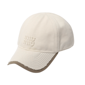 Drill and poplin baseball cap Ecru/Cork