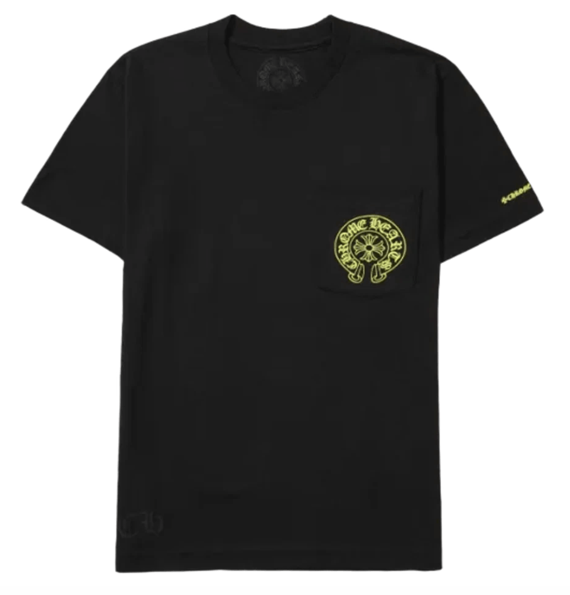 Chrome Hearts Horseshoe Logo Pocket T-Shirt Black Neon