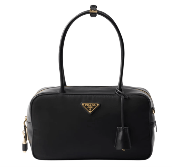 Prada Medium re-nylon And Leather Tote Bag Black 