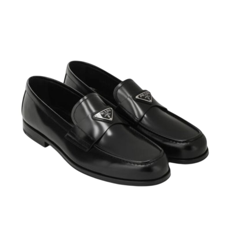 Prada Brushed Leather Loafers Black 2DB209X000055