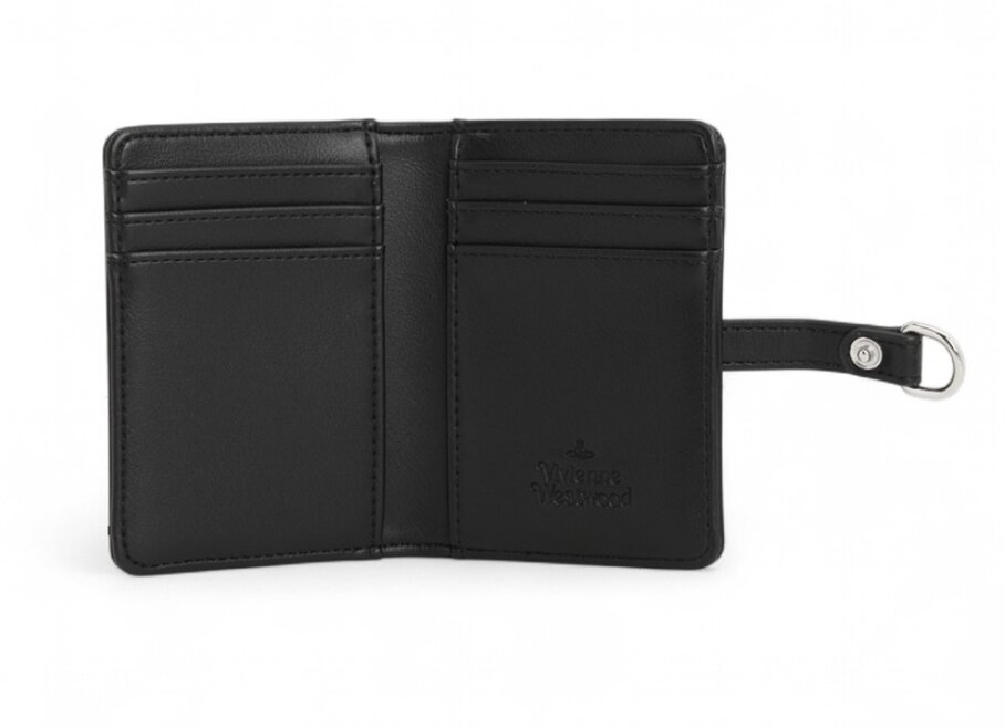Vivienne Westwood Black Vertical Flap Card Holder