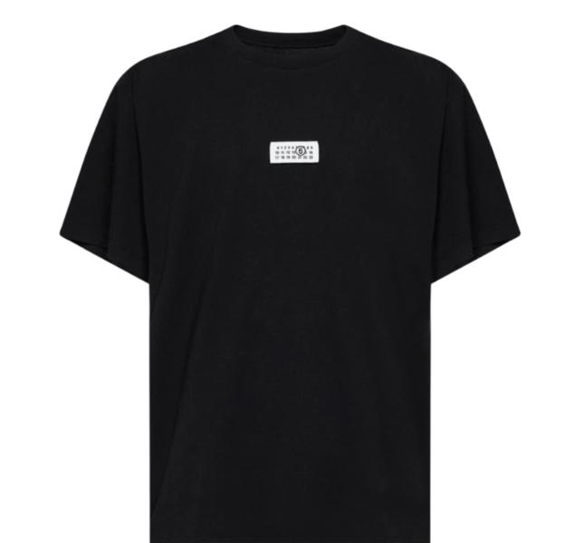 (M) MM6 Maison Margiela Cotton Logo T-Shirt Black