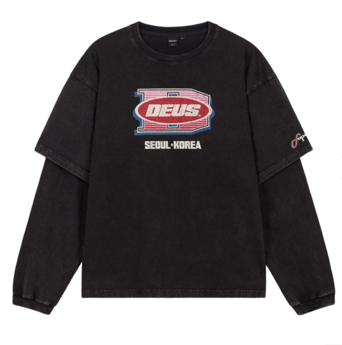 Deus Ex Machina Layered L/S T-Shirt Charcoal