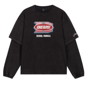 Deus Ex Machina Layered L/S T-Shirt Charcoal