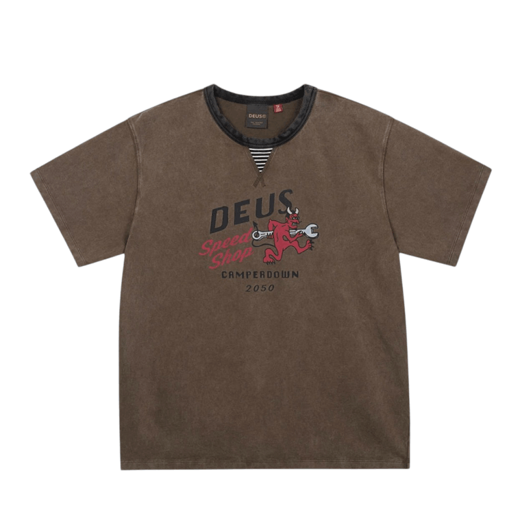Deus Ex Machina Dogleg T-Shirt Brown