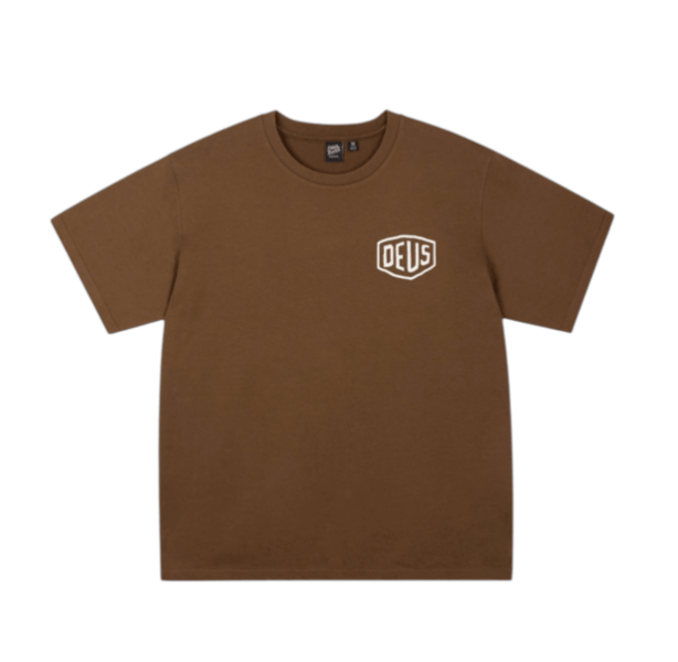Deus Ex Machina Venice College Address T-Shirt Brown