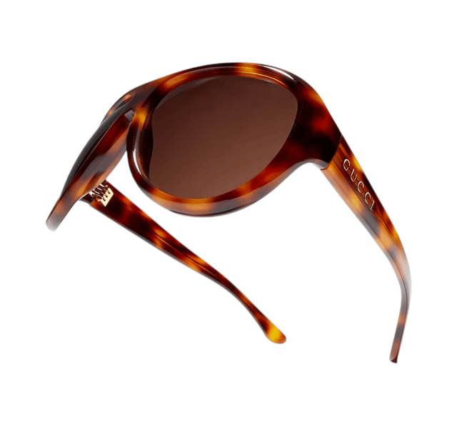 Pilot frame sunglasses in brown