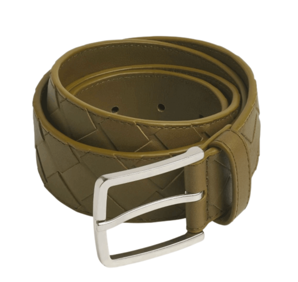 Bottega Veneta Intrecciato Belt Mud