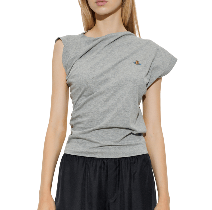 HEBO DRAPED TOP grey