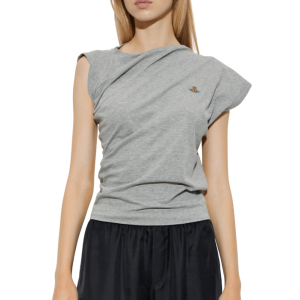 HEBO DRAPED TOP grey