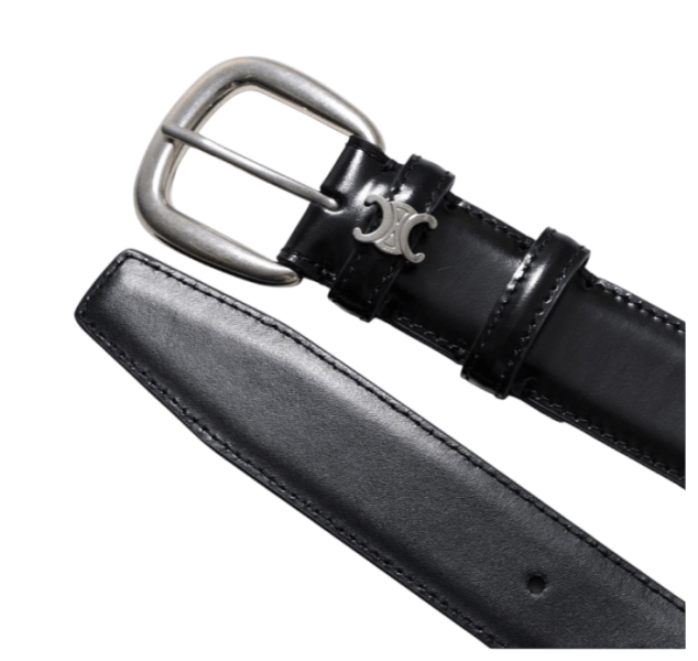 LARGE 30MM VIVIENNE BELT IN TAURILLON LEATHER 
