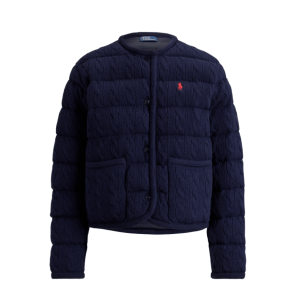 Polo Ralph Lauren cable-knit Bomber Jacket Navy