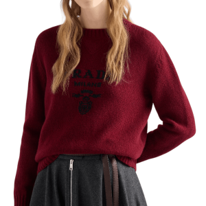 Prada Logo Cashmere Sweater P24G1V 1YMW F0399