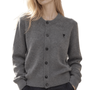 Grey Wool cardigan Ami FKC361 001 A336