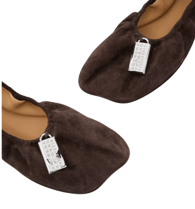 Anatomic travel ballerinas in suede