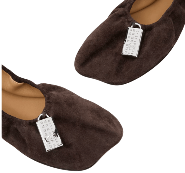 Anatomic travel ballerinas in suede