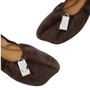 Anatomic travel ballerinas in suede