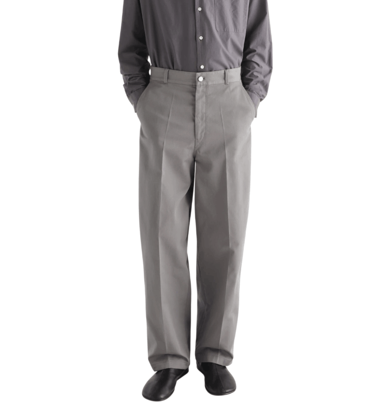 PANTALONES BARREL DE SARGA DE POLIALGODÓN