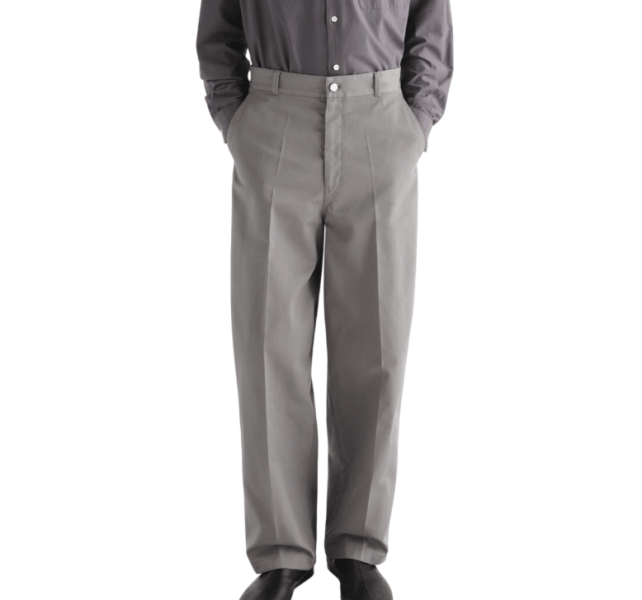 PANTALONES BARREL DE SARGA DE POLIALGODÓN