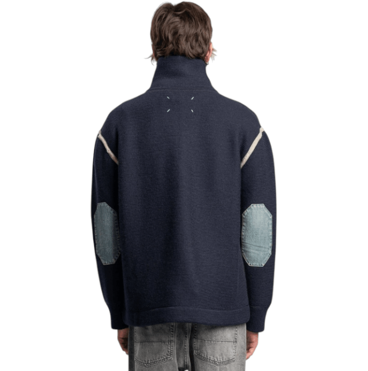 Maison Margiela Elbow Patch Pullover 'Navy' 