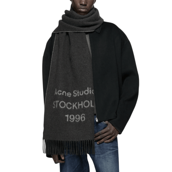 Logo scarf - Wide - Black/white  