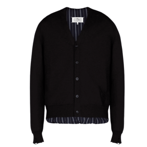 Maison Margiela Distressed Cardigan Charcoal