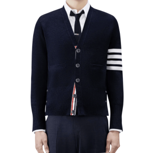 Merino Wool 4-Bar Milano Stitch Cardigan