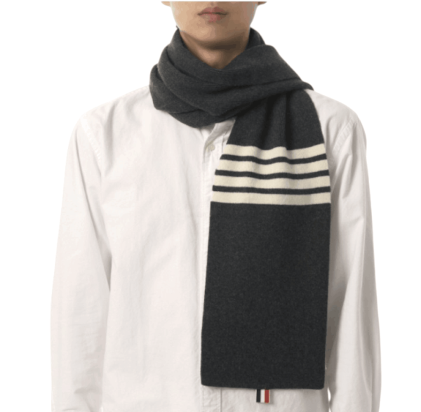CASHMERE RIB 4-BAR SCARF - 