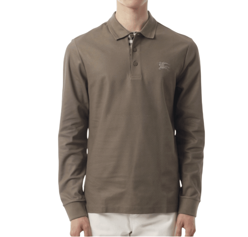 Long sleeve Cotton Polo Shirt 