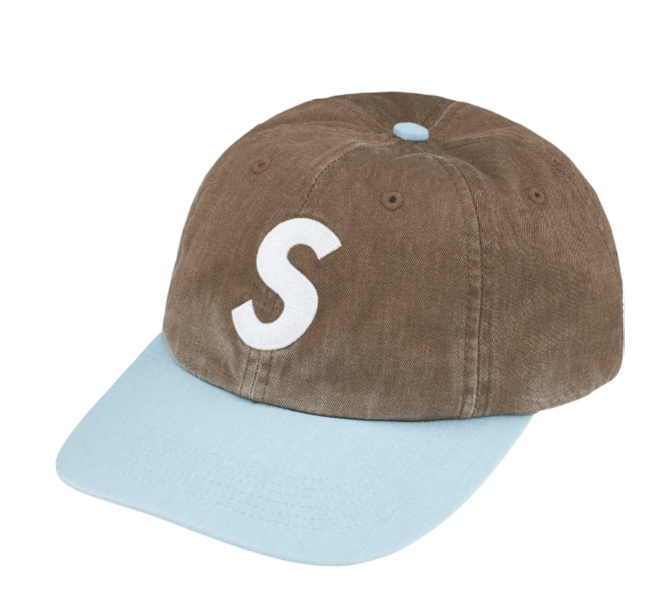 Supreme Pigment Coated 2-Tone S Logo 6-Panel Brown 