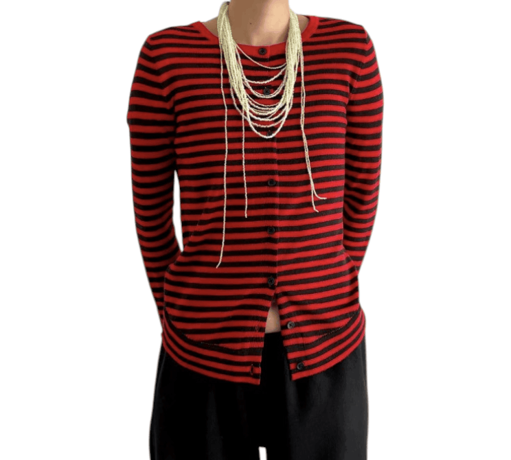 MAGALIE CARDIGAN RED BROWN