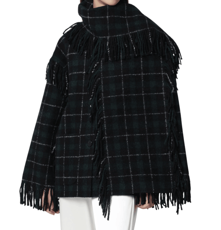  Fringed Scarf Jacket  264-WRO0242-FB0471 421