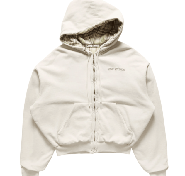 Fleece hoodie with logo - Pebble beige 